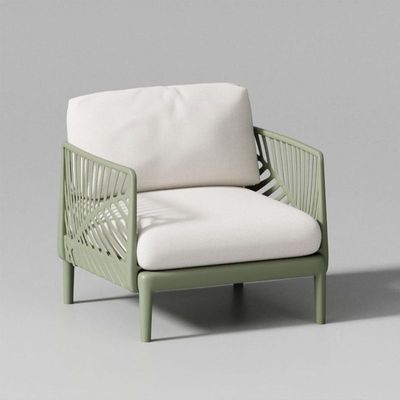 Jeffcoco Furniture Outdoor Sofa Set with Coffee Table 1+1+1 Garden Unique Modern Heat Proof Balcony Furniture(Single Sofa*2 with Table)