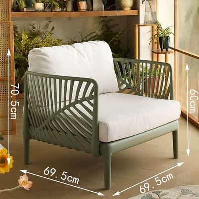 Jeffcoco Furniture Outdoor Sofa Set with Coffee Table 3+1+1+1 Garden Unique Modern Design Heat Proof Balcony Furniture