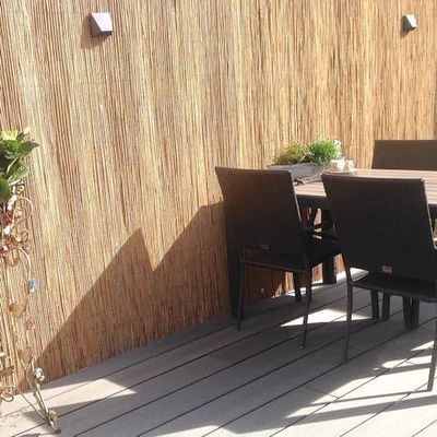 Egardenkart Reed Privacy Fence Screen for Outdoor Spaces Natural Grass Mat (100cmx500cm)