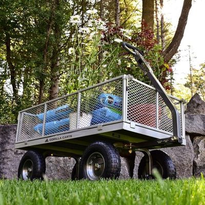 Egardenkart Heavy Duty Garden Cart, 500kg Capacity, Rugged Steel Frame & Removable Sides