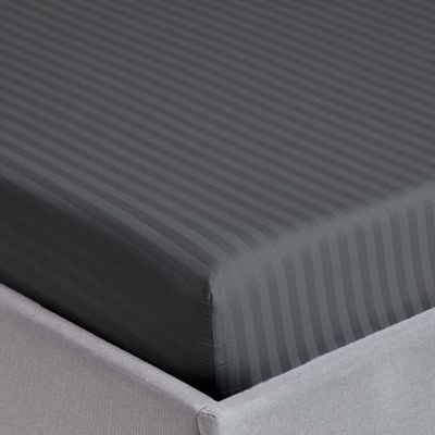 Extra Deep Fitted Bed Sheet +1Pcs Pillow Cover, Single (90x190+20CM), Color Grey