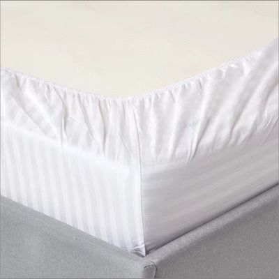 Extra Deep Fitted Bed Sheet +2Pcs Pillow Covers, King (180x200+30CM), Color White
