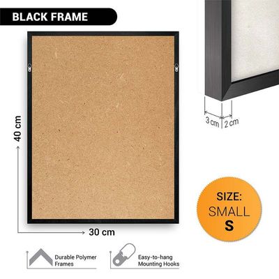 Framed Abstract Islamic Wall Art of Allah, Beige Cream Brown, Arabic Calligraphy Wall Decor for Living Room and Bedroom, Framed Fine Art L3xW30xH40 - Black Frame