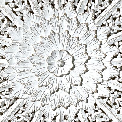 Wall Decor Hand Carved Mandala Wall  Art Panel  For Office Living Room  Bedroom Decoration , Home Decor Rustic  Frame Wall Art In 3 Pieces Carved Mdf Boho Wall Decor Panel 120 X120 Cm 
