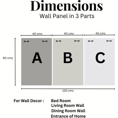 Wall Decor Hand Carved Mandala Wall  Art Panel  For Office Living Room  Bedroom Decoration , Home Decor Rustic  Frame Wall Art In 3 Pieces Carved Mdf Boho Wall Decor Panel 120 X 60 Cm 
