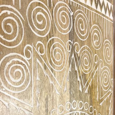 Wall Decor Hand Carved Mandala Wall  Art Panel  For Office Living Room  Bedroom Decoration , Home Decor Rustic  Frame Wall Art In 1 Pc Carved Wood Boho Wall Decor Panel 92 X 30 Cm 