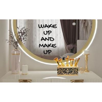 Makeup Brushes  Holder Skincare Organizer Stand  - Makeup Organizer Dressing Table Organiser Wooden Bathroom  Brushes Holder , Paint Brushes, Pens, Desk  & Vanity Organizer