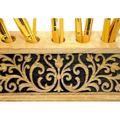 Makeup Brushes  Holder Skincare Organizer Stand  - Makeup Organizer Dressing Table Organiser Wooden Bathroom  Brushes Holder , Paint Brushes, Pens, Desk  & Vanity Organizer