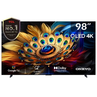  Tcl 98-Inch C655 Qled Pro Tv | Aipq Pro Processor | T-Screen Pro | Onkyo 2.1 Ch | 144Hz Vrr | Dolby Vision & Atmos | Hdr10+ | Eye Care | 32Gb Storage |98C655 | 2024