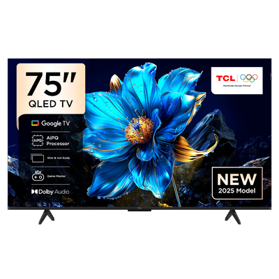 Tcl 75 Inch 4K Qled Google Tv | Qled | Slim & Uni-Body | Aipq Processor | Dolby Vision & Atmos | Hdr10+ | Hva Panel | 75P7K