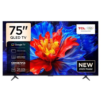 Tcl 75 Inch P8K Qled Tv | 144Hz | Onkyo 2.1 Audio | Aipq Pro Processor | Hva Panel | Slim & Uni-Body | 2025