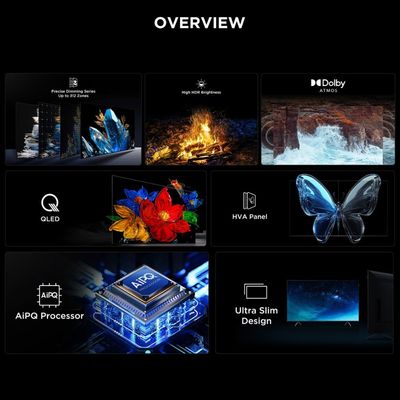 Tcl 75 Inch Tv C6K Premium Qd-Miniled Tv | | Precise Dimming Series Up To 512 Zones | High Hdr Brightness | Qled | Hva Panel | Onkyo 2.1 Hi-Fi System | Aipq Pro Processor | 144Hz Native Refresh Rate | Ultra Slim Design | 2025