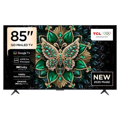 Tcl 85 Inch Tv C6K Premium Qd-Miniled Tv | | Precise Dimming Series Up To 512 Zones | High Hdr Brightness | Qled | Hva Panel | Onkyo 2.1 Hi-Fi System | Aipq Pro Processor | 144Hz Native Refresh Rate | Ultra Slim Design | 2025