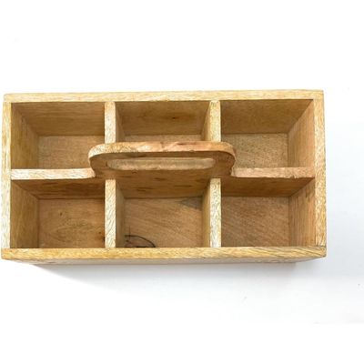 Coffee Station Organizer Wooden Coffee Bar Organizer For Kitchen Countertop, Tea Bags Organizer Cutlery Organizer Box Storage   Wooden Tray – Perfume Organizer Container With Compartments 