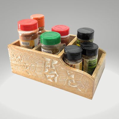 Coffee Station Organizer Wooden Coffee Bar Organizer For Kitchen Countertop, Tea Bags Organizer Cutlery Organizer Box Storage   Wooden Tray – Perfume Organizer Container With Compartments 