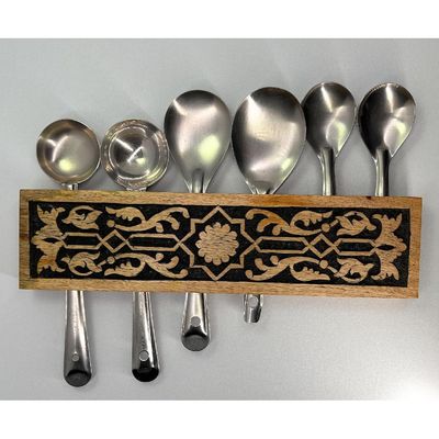 Kitchen Knife Block Wooden Knife Holder Rack Wall Mount Display Stand  Multifunctional Kitchen Storage Bamboo  Cutlery  Organizer Kitchen Keep All Knife Set For Kitchen At One Place 