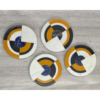 Coaster Set 4 Pcs Handmade Color Marble | Coffee Mug Non Rubber Non Rustic Drink For Tabletop Protection |Suitable For All Kinds Of Cups & Glass | Serving Accessories Tea At Office Dining Table | Gifts & Decoration Coaster Semi Precious Stone Inlay
Coaster Set 4 Pcs Handmade Color Marble | Coffee Mug Non Rubber Non Rustic Drink For Tabletop Protection |Suitable For All Kinds Of Cups & Glass | Serving Accessories Tea At Office Dining Table | Gifts & Decoration Coaster Semi Precious Stone Inlay