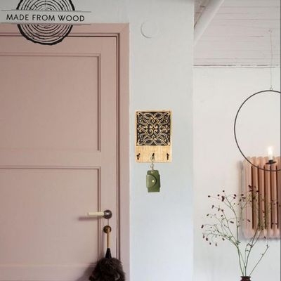Wall Mounted Rustic Wooden  Hooks For Hanging - Wall Hooks Entryway Kitchen Hanger - Hanging Organizer Decorative Holder - Key Holder For Wall - Door Hook Clothes Hanger 