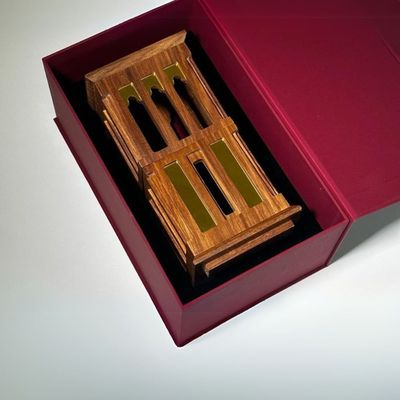 Tall Wooden Acrylic Wind Tower Incense Burner