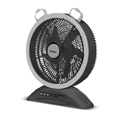 Clikon Tornado 14 Inch Rechargeable Fan With 2 Side Table Lights, Remote Controlled, Charge Indicator, 7000 Mah Battery, 40 Watts, 2 Years Warranty, Grey And White, Ck2025
