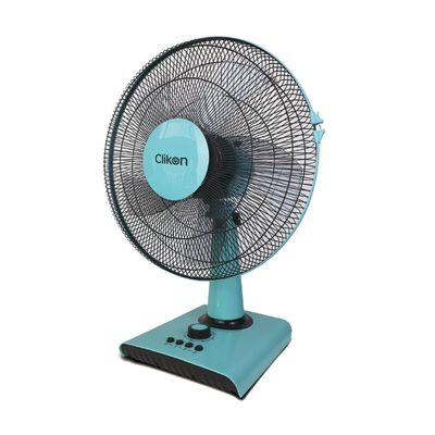 Clikon Haize 16 Inch Table Fan With Strong Safety Grill, Swing Function, 3 Speed Settings, 45 Watts, Blue - Ck2033