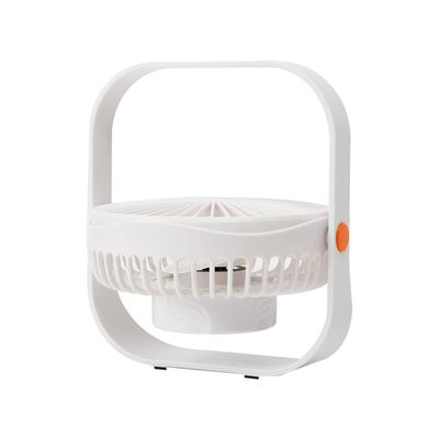 Clikon 6 Inch Portable Rechargeable Fan With Smooth Airflow, 3 Speed Modes, Convenient 180° Rotation, 10 Watts, 2 Years Warranty, White - Ck2037