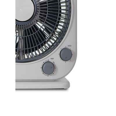 Clikon 10-Inch Box Fan Ck2044, 3 Speed Control, 60 Minutes Timer, Personal Desk Box Fan With Powerful Motor With Powerful Airflow, Table Fan For Office, Home (3 Speed) Fan Guard
