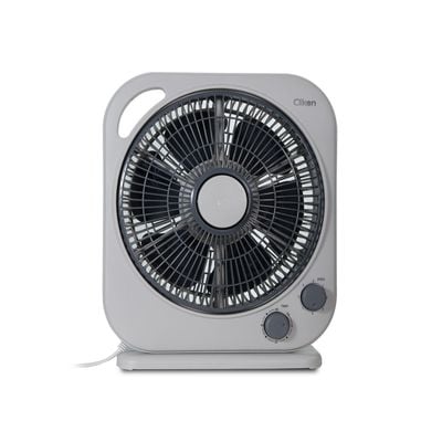 Clikon 10-Inch Box Fan Ck2044, 3 Speed Control, 60 Minutes Timer, Personal Desk Box Fan With Powerful Motor With Powerful Airflow, Table Fan For Office, Home (3 Speed) Fan Guard