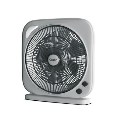 Clikon 10-Inch Box Fan Ck2044, 3 Speed Control, 60 Minutes Timer, Personal Desk Box Fan With Powerful Motor With Powerful Airflow, Table Fan For Office, Home (3 Speed) Fan Guard