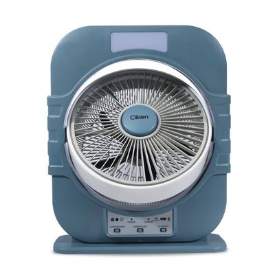 Clikon 12 Inch Table Fan, Camping Fan With Led Lamp, 1850 Rpm, 3 Speed & Brightness Setting, 12V 4Ah Rechargeable Battery, Overcharge & Discharge Protection Ck2226 (Black)