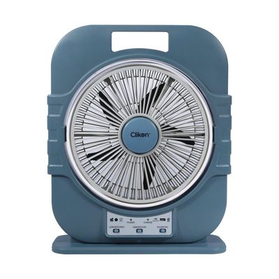Clikon 12 Inch Table Fan, Camping Fan With Led Lamp, 1850 Rpm, 3 Speed & Brightness Setting, 12V 4Ah Rechargeable Battery, Overcharge & Discharge Protection Ck2226 (Black)
