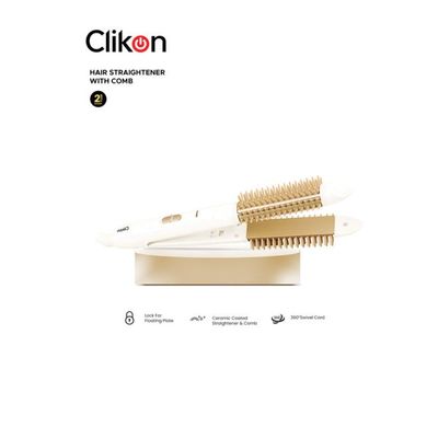 Clikon Hair Straightener With Comb - 35W