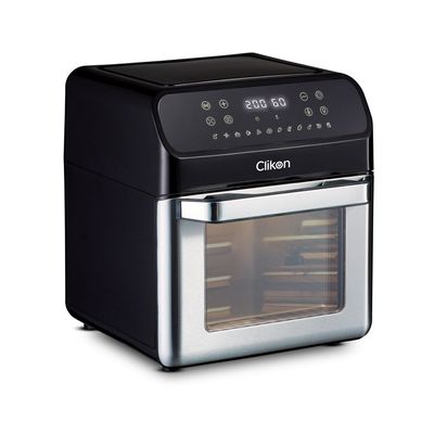 Clikon  Air Fryer Oven, 1700W, With 12L Capacity, Rapid Air Convection Technology, Digital Temperature Control, 60-Minute Timer, Multi Functional Modes, Dishwasher Safe