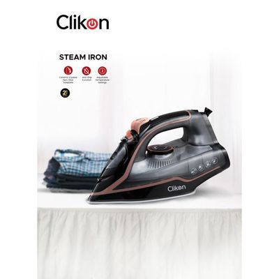 Clikon Ceramic Soleplate Steam Iron 2400W – Fast Heating & Smooth Glide For Perfectly Pressed Clothes