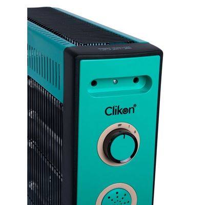 Clikon 1100W/2200W Quartz Heater With Wheels & Safety Switch - Portable Heating Solution