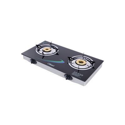 Clikon Double Burner Glass Top Gas Stove 2 Burner Glass Top Gas Stove Cooktop Ck4270