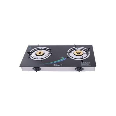 Clikon Double Burner Glass Top Gas Stove 2 Burner Glass Top Gas Stove Cooktop Ck4270