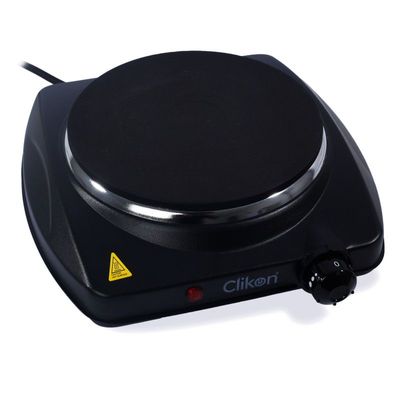 Clikon - Single Design Hot Plate, Variable Temperature Control, Over Heat Protection, Black, 1500 Watts - Ck4285