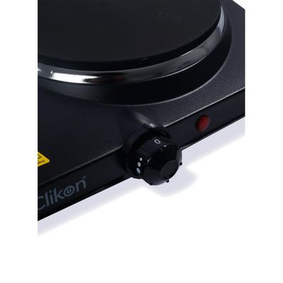 Clikon - Dual Design Hot Plate, Variable Temperature Control, Over Heat Protection, Black, 2500 Watts - Ck4286
