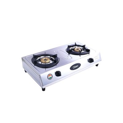 Auto Ignition, High Efficiency 2 Burner Gas Stove With Heavy Gauge Stainless Steel Body, Automatic Ignition, For Lpg Use Only  (Ck4287)