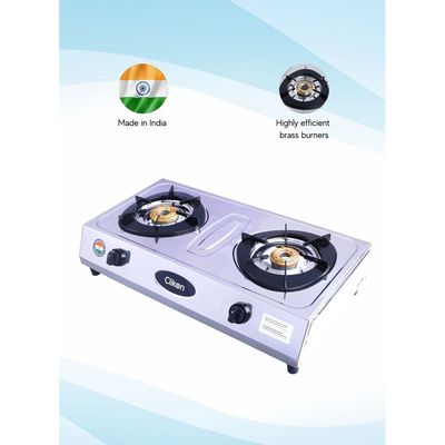 Auto Ignition, High Efficiency 2 Burner Gas Stove With Heavy Gauge Stainless Steel Body, Automatic Ignition, For Lpg Use Only  (Ck4287)