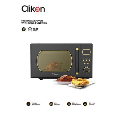 25 L Microwave Oven With 8 Present Menu Function And 3 Modes Of Grill, 60 Minutes Timer, Digital Touch Control, Child Safety-Lock, Touch Control Panel,1320 W