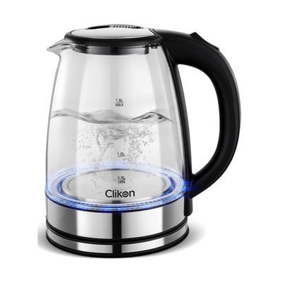1.8 Litre Cordless Glass Body Electric Kettle With Led Glow Indicator, 1500 Watts (Ck5138)