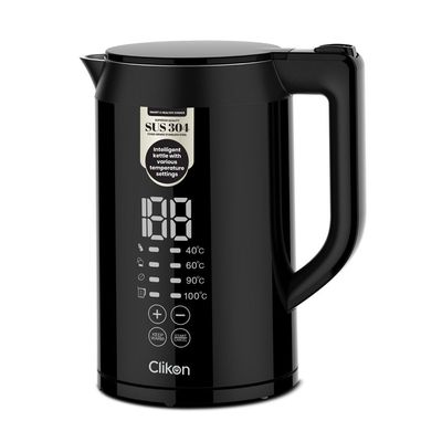1.7L Premium Electric Kettle With Digital Temperature Display, 1850-2200W Power, Fast Boil & Keep Warm Function