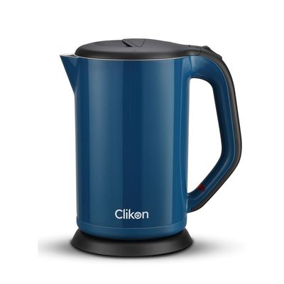 Clikon Cool Touch Electric Kettle – 1.7L, Food-Safe Odorless Plastic, Overheat Protection, Fast Boil, 2-Year Warranty 1800 Watts