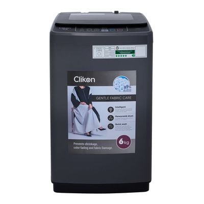 Clikon 6Kg  Fully Automatic Washing Machine With Abs Control Panel, Multi Wash Programs, Top Load Mechanism