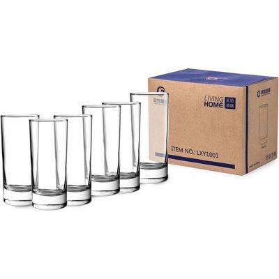 Cuisine Art High Ball Glass, 250ml, Transparent, 6 Pieces