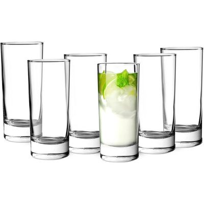 Cuisine Art High Ball Glass, 250ml, Transparent, 6 Pieces