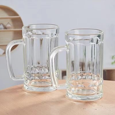 Cuisine Art Beer Glass, 400ml, Transparent, 2 Pieces