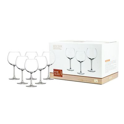 Cuisine Art Gin Glass Goblet, 650ml, Transparent, 6 Pieces